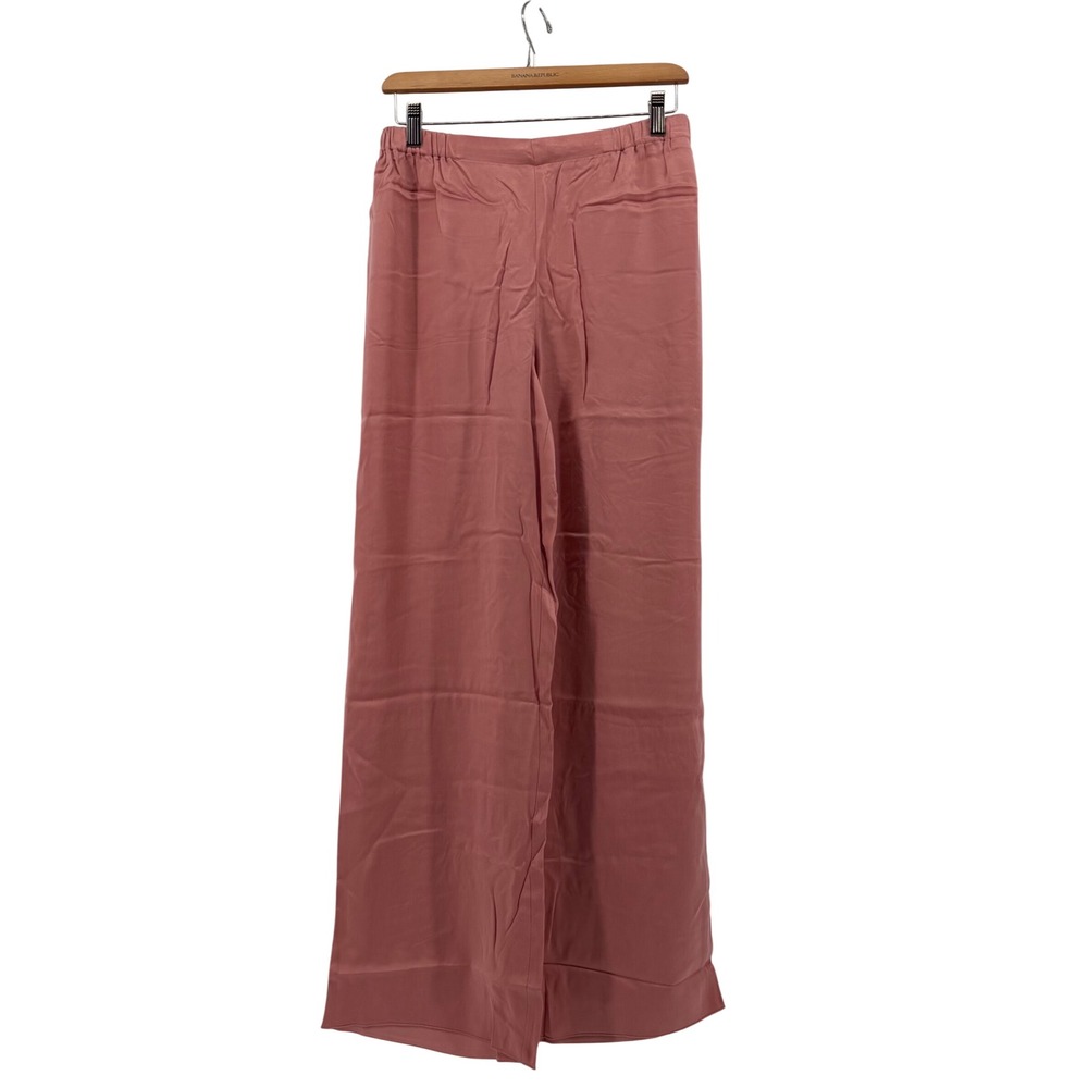 Haven Well Within Cupro Rayon Wide Leg Pants Women Pink Lounge Silky Size S